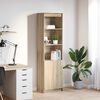 vidaXL Highboard sonoma eik 50x35x180 cm konstruert tre