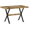 vidaXL Spisebord 120x60x76 cm grovt mangotre