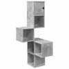vidaXL Vegghj&oslash;rneskap Betonggr&aring; 48 x 48 x 120 cm Konstruert tre