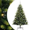 vidaXL Kunstig Hengt Julegran med 150 LED-lys Gr&oslash;nn 150 cm PVC og PE