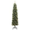 vidaXL Kunstig juletre med 300 LED gr&oslash;nn 180 cm PVC og st&aring;l og plast