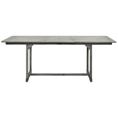 vidaXL Utendørs spisebord (150-200)x100x75 cm heltre akasie