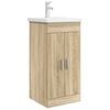 vidaXL Badm&oslash;bel med vask Sonoma eik 42 x 40 x 84,5 cm Konstruert tre