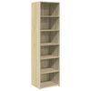 vidaXL Highboard sonoma eik 50x41x185 cm konstruert tre