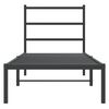 vidaXL Sengeramme i metall med hodegavl svart 75x190 cm