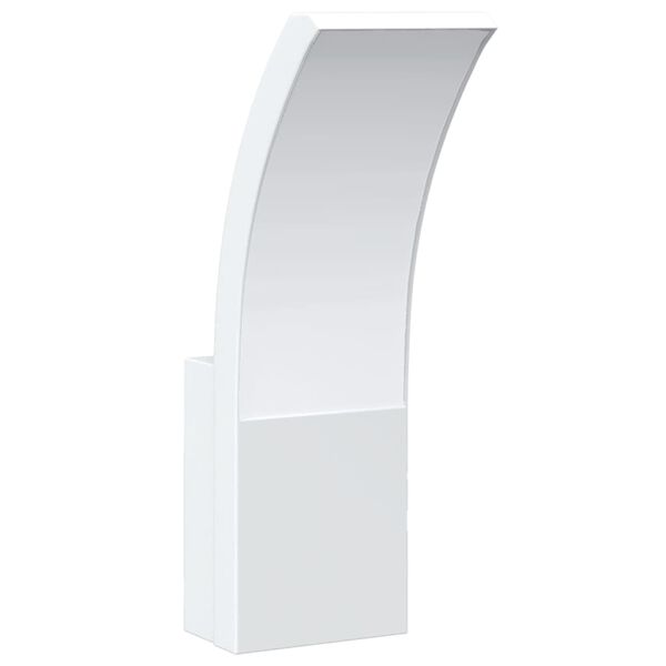 vidaXL Veggmonterte LED-utelamper 2 stk hvit st&oslash;pt aluminium