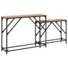 vidaXL Konsollbord 2 pcs Artisan Eik 100 x 28 x 75 cm Konstruert tre