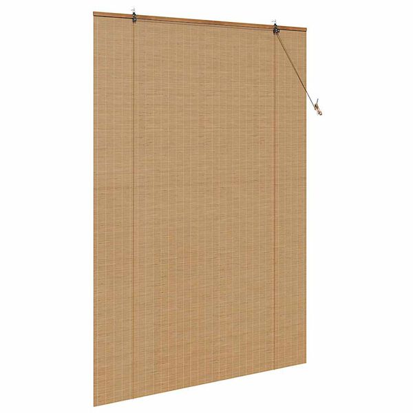vidaXL Rullegardin med gardiner Brun 140 x 220 cm Bambus