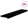 vidaXL Trappetrinn 8 stk brunsvart 110x30x2 cm heltre eik