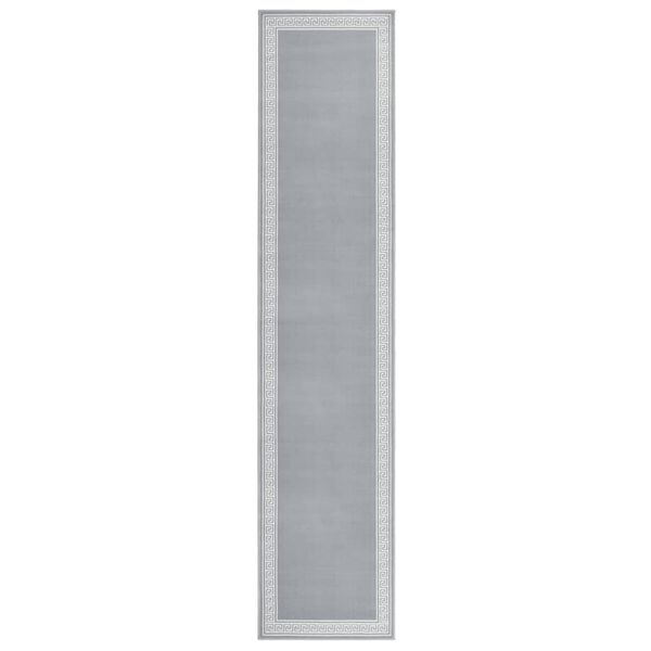 vidaXL Teppel&oslash;per BCF gr&aring; med motiv 100x500 cm