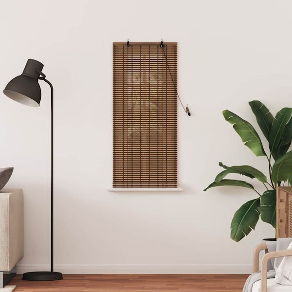 vidaXL Vindu Persienne Geometrisk Brun 60 x 160 cm Bambus
