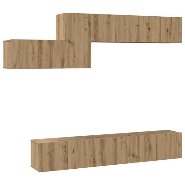 vidaXL TV-benksett 7 pcs artisan eik 60 x 30 x 30 cm Konstruert tre