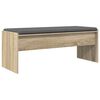 vidaXL Gangbenk med pute Sonoma eik 103 x 38 x 40 cm
