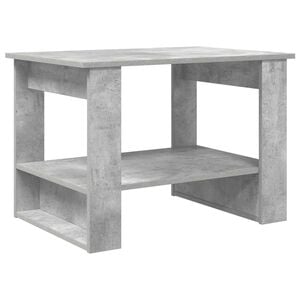 vidaXL Kaffebord Betonggr&aring; 72 x 50 x 50 cm Konstruert tre