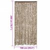 vidaXL Fluegardin beige og brun 100x200 cm chenille
