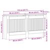 vidaXL Radiator Deksel brun eik 172x19x81,5cm Konstruert tre