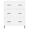 vidaXL Highboard hvit 69,5x34x180 cm konstruert tre
