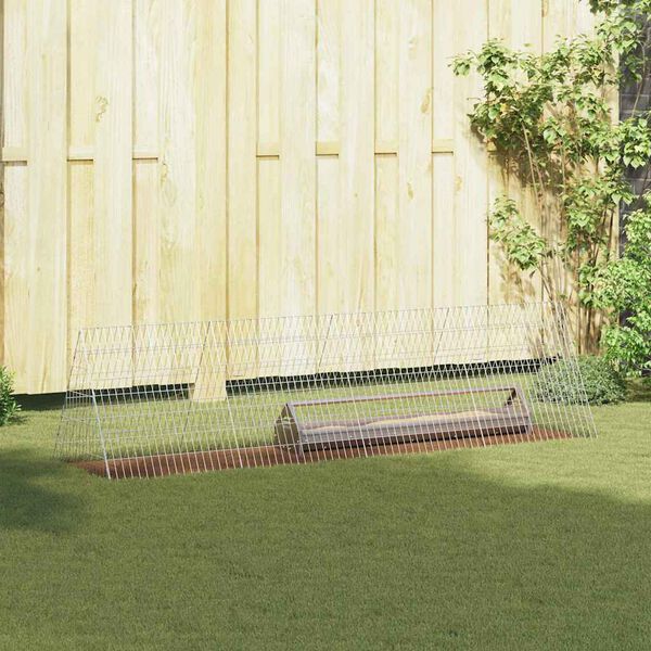 vidaXL H&oslash;nsebur s&oslash;lv 215 x 55 x 55 cm Galvanisert St&aring;l