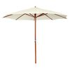 vidaXL Parasoll 300x258 cm sandhvit