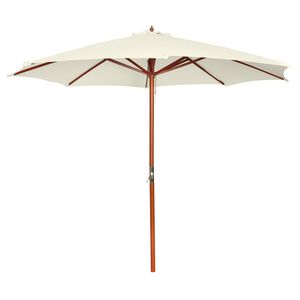 vidaXL Parasoll 300x258 cm sandhvit