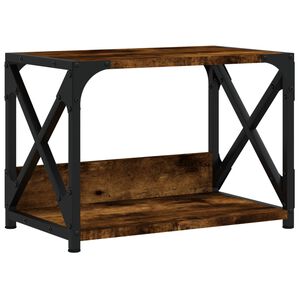 vidaXL Skriverbord 2 hyller r&oslash;kt eik 44x26x31,5 cm konstruert tre