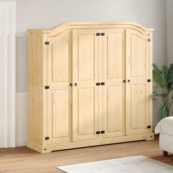 vidaXL Garderobe Corona 194x52x186 cm heltre furu