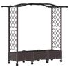 vidaXL Hevet seng med espalier og hjul Brun 169 x 40 x 129 cm PP