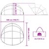 vidaXL Poolkuppel Bl&aring; 500 x 500 x 236 cm 185T polyester med PU-belegg
