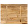 vidaXL Bordplate naturlig kant 80x60x2,5 cm grovt heltre mangotre