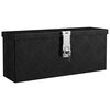vidaXL Oppbevaringsboks svart 50x15x20,5 cm aluminium