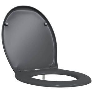 vidaXL Toalettsete Antrasitt 47 x 37 x 4 cm Duroplast