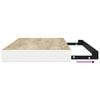 vidaXL Flytende vegghyller 2 stk eik og hvit 80x23,5x3,8 cm MDF