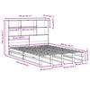 vidaXL Seng med bokhylle uten madrass 150x200 cm heltre