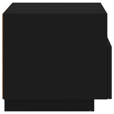 vidaXL Nattbord med LED 2 stk svart 40x39x37 cm
