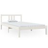 vidaXL Sengeramme hvit heltre 100x200 cm