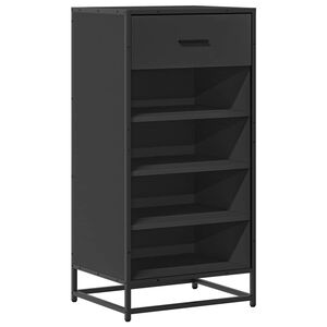 vidaXL Skohylle svart 48x38x97,5 cm konstruert tre