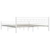 vidaXL Sengeramme hvit metall 200x200 cm
