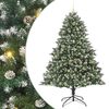 vidaXL Kunstig juletre med 300 LED gr&oslash;nn 240 cm PVC og plast og st&aring;l