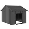 vidaXL Hundehus med tak 83x130x85 cm galvanisert st&aring;l