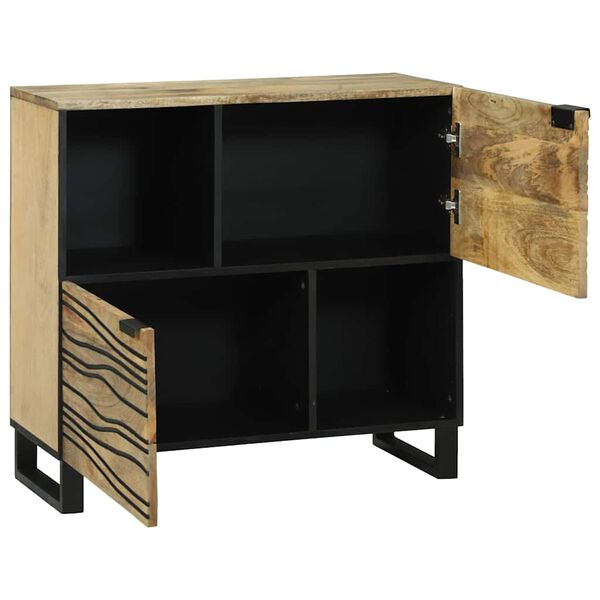 vidaXL Sideboard Brun 80 x 33 x 75 cm heltre mango