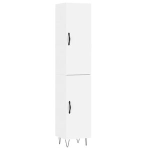 vidaXL Highboard hvit 34,5x34x180 cm konstruert tre