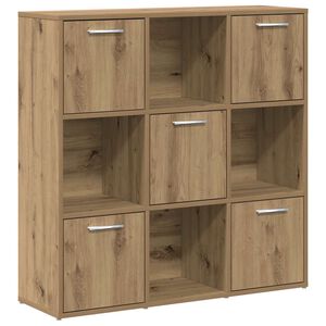 vidaXL Bokhylle artisan eik 90x28x90 cm konstruert tre