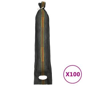 vidaXL Sandsekker 100 stk m&oslash;rkegr&oslash;nn 103x25 cm HDPE
