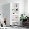 vidaXL Highboard h&oslash;yglans hvit 69,5x32,5x180 cm konstruert tre