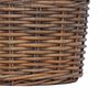 vidaXL Plantekurv med lagring 2 pcs Brun Kubu Rattan