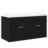 vidaXL Baderomsskap Svart Eik 90 x 38,5 x 46 cm Konstruert tre