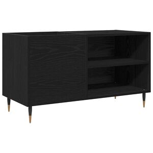 vidaXL Plateskap Svart Eik 85 x 38 x 48 cm Konstruert tre