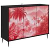 vidaXL Serviesskap AACHEN Svart eik 102 x 33 x 76 cm Konstruert tre