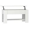 vidaXL Salongbord hvit 101x49x52 cm konstruert tre