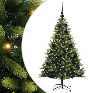 vidaXL Kunstig Hengt Julegran med 150 LED-lys Gr&oslash;nn 120 cm PVC og PE